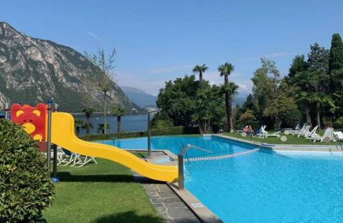 Bissone Apartamento | Luganersee, Pool, Strand, Parkplatz, Suite