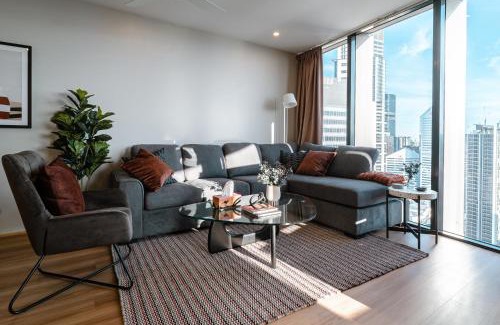 Brisbane Central Business District Apartamento | Lux 37th floor 2br 2bath, Infinity pool, Gym, Wifi