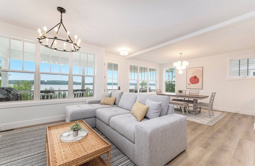 Benzonia Casa | Luxe Lakefront Living on Stunning Crystal Lake in Benzonia, MI