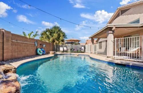 Arizona Skyline Community Casa | Luxe Mesa Home with Pool, Yard, Game Room