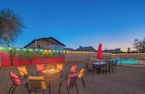 Mesa Casa | Luxe Oasis! Heated Pool, Spa, Theater, Game room, Sauna & Gym!