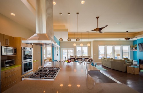 Hatteras Casa | Luxe, ocean- & sound-view home with private pool, hot tub, decks & game room