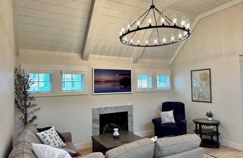 Laconia Casa | Luxe waterfront on Paugus Bay w/ PVT Dock, Fireplace, Pvt Deck, Sonos, Sleeps 10