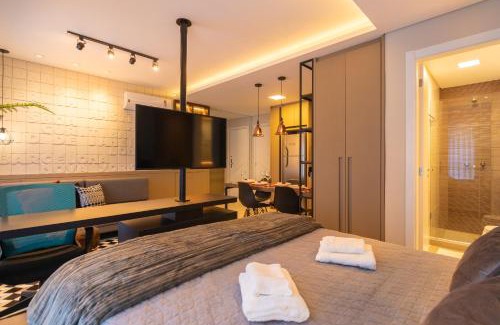 Matriz Apartamento | Luxuoso Apto Em Frente Ao Shopping Curitiba - Piscina, Academia e Sauna