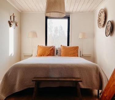 Nye Casa | Luxurious red cottage with wood stove near lake