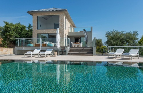 Tersanas Villa | luxurious sea front villa with private swimming pool