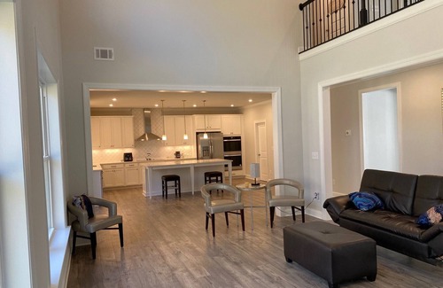 Douglasville Casa | Luxury 3400 sq ft Estate;Private Backyard Oasis 3-4 rms; 2 levels to yourself!