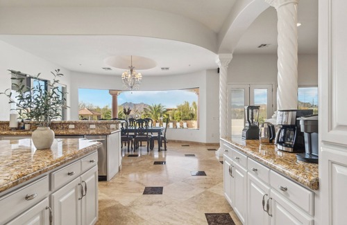 Pinnacle Peak Casa | 6BR Scottsdale Mansion on 2 Acres ~ Home Office, Hot Tub, Pickleball, Steam Room