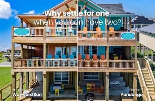 Crystal Beach Casa | Luxury Beachfront Escape 2 Homes, Pools & Hot Tubs