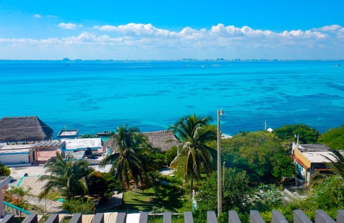 Isla Mujeres Condominio | Condominio de lujo, terraza con vista al mar