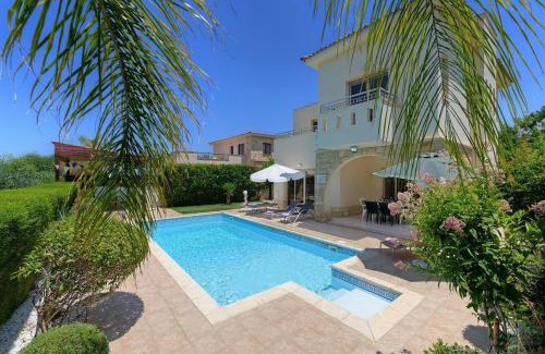 Pegeia Villa | Luxury Coral Bay Villa Villa Shanta 3 Bedroom Villa Distant Sea Views Central Resort Location
