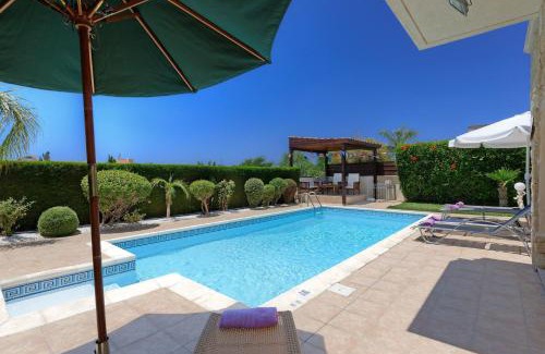 Pegeia Villa | Luxury Coral Bay Villa Villa Shanta 3 Bedroom Villa Distant Sea Views Central Resort Location