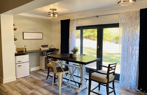 Morristown Casa | Luxury cottage with hot tub, game and movie room, coffee bar, King bed & robes!
