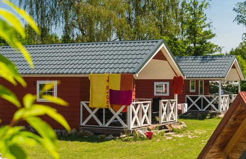 Zuna Cabina | Luxury glamping is done in this colorful Scandinavian lodge.
