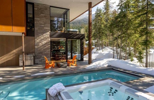 Whistler Creekside Casa | Architectural Gem w/ Pool, Hot Tub, Theatre & Private Gondola Access
