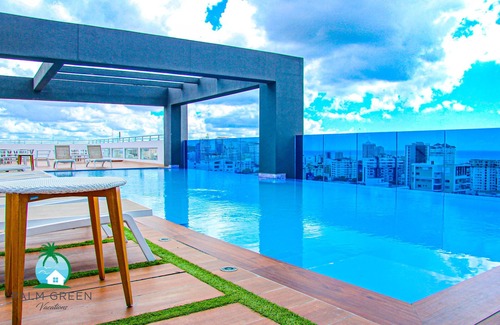 Downtown Santo Domingo Apartamento | Luxury in NACO 2BR W/ swimming pool +WIFI+GYM 4PX