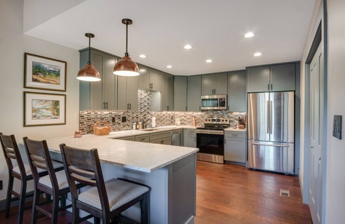 Sapphire Casa | Luxury Lakefront Gem with vibrant fall foliage and panoramic lake views