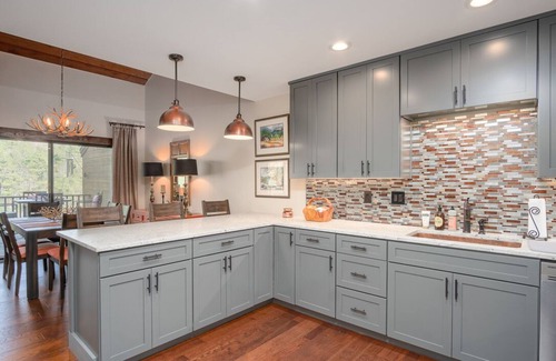 Sapphire Casa | Luxury Lakefront Gem with vibrant fall foliage and panoramic lake views