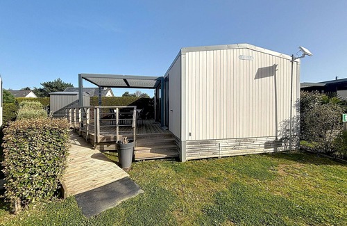 Jullouville-les-Pins Casa | Casa móvil con piscina y playa cercana, 4 personas, 2 habitaciones, 2 baños
