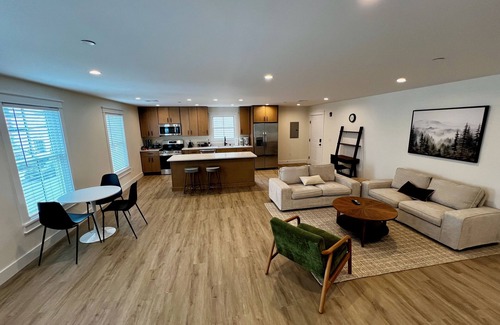 Montgomery Apartamento | Luxury New 1BR 950 sq ft apartment. Sleeps 4. Stocked Kitchen, 2 Tvs, Parking.