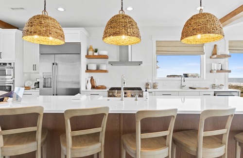 Oak Island Casa | NEW! Oceanfront, Pool, Pickleball, Tiki Bar & More