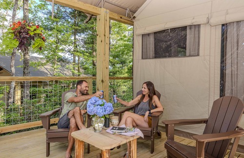 Zirconia Cabina | Luxury Tree Tent in Tuxedo Falls Resort with Private Waterfalls & Hiking