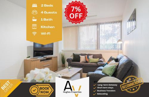 Central Milton Keynes Apartamento | Luxury Two-Bedroom Apartment - Central, Free Wi-Fi, 7 Mins from Station By AV Hughes Properties