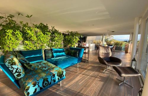 Gummenen Apartamento | Luxusloft mit warmem Outdoor Whirlpool