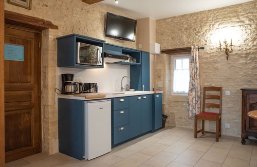 Meuvaines Apartamento | Estudio-Baño con ducha-Vista al Jardín