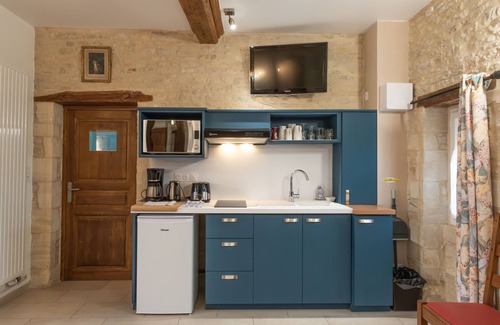 Meuvaines Apartamento | Estudio-Baño con ducha-Vista al Jardín