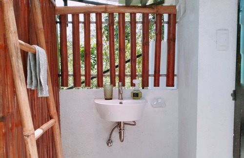 Tubod Cabina | Mahogany Cabin at Las Terrazas de Barili. 1 Queen Bed plus 1 extra single bed.