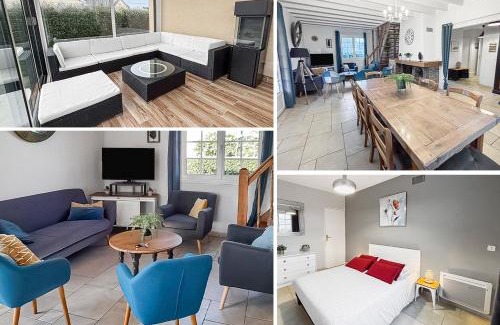 Asnelles Casa | Maison Calme avec Cheminée, Idéal Familles