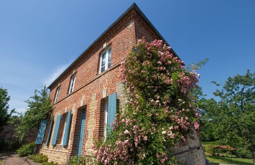 Saint-Ouen-le-Pin Cabaña | Maison de campagne-Rural-Baño con bañera
