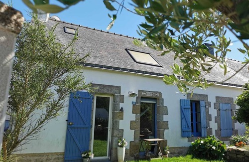 Sene Casa | Casa con vistas al mar del Golfo Morbihan, jardín con una pequeña piscina sobre el suelo, altura 90 cm