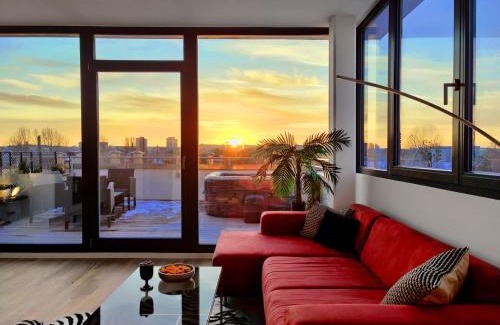 Magdeburg Apartamento | Maisonette-Penthouse inklusive Whirlpool über den Dächern von Magdeburg