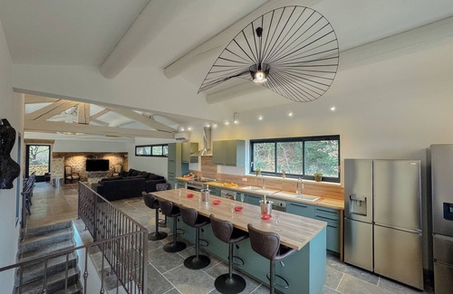 Saint-Romain-en-Viennois Casa | MAS 5* SPA SAINT QUENIN-26PEOPLE-AIR-CONDITIONING-HEATED POOL-JACUZZI-SAUNA