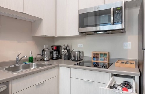 Near South Side Apartamento | McCormick Place 2br/2ba with Optional Parking/Patio/Gym/sleeps 6