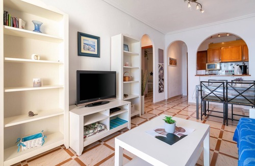 Santa Pola Apartamento | "Mediterranean sea views apartment" con piscina, jardín, 2 terrazas y Wi-Fi