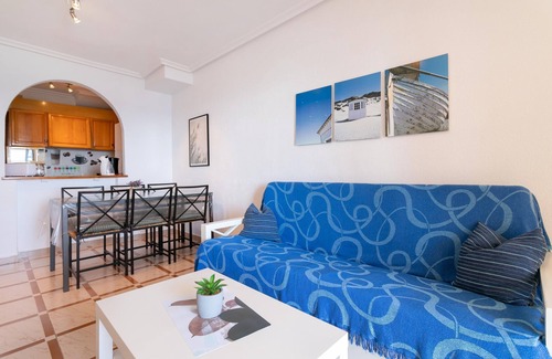 Santa Pola Apartamento | "Mediterranean sea views apartment" con piscina, jardín, 2 terrazas y Wi-Fi