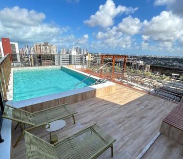 Tambauzinho Apartamento | Melhores Flats - Elegante a 5 min do mar de Tambaú