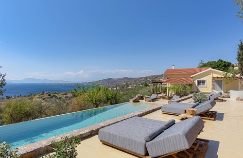 Kontos Villa | Villa Melitta, con impresionantes vistas, 6 dormitorios y 6 baños.