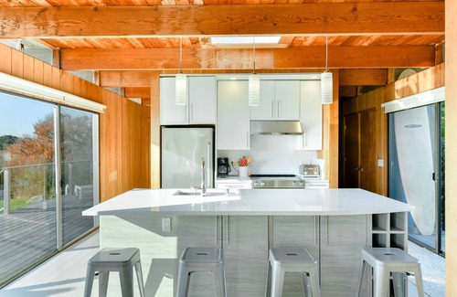 Chilmark Casa | Menemsha Pond views & access! Mid-century renovated beach house. Dogs welcome.