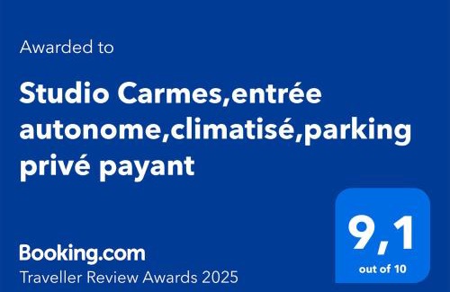 Carmes Apartamento | Meublé tourisme Carmes 2 étoiles, entrée autonome,wifi, climatisé, petit parking privé