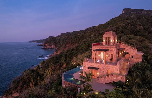 Higuera Blanca Casa | Mexican Pyramid Style Villa w/ Exclusive Beach Access | 6 Private Pools & Panoramic Ocean View