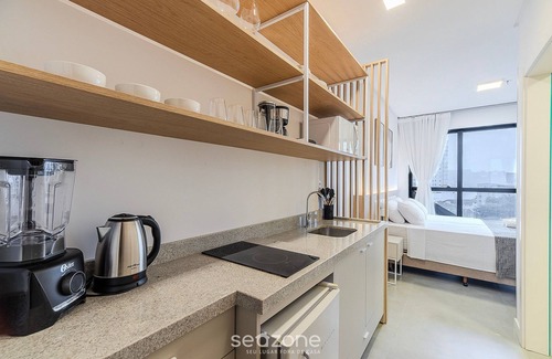 Centro Apartamento | MHFA Studios em Prédio Luxuoso Vista Mar