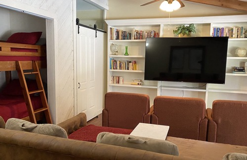 Lakeland Casa | Midcentury Modern Home with Pool, Theater, & Fire Pit