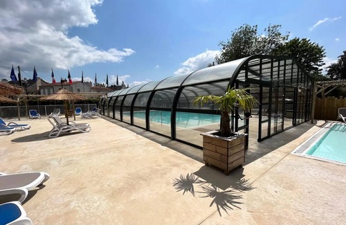 Paimboeuf Casa | Mobilheim Komfort plus - 33m2 - 3 Schlafzimmer - überdachte Terrasse 6 Personen