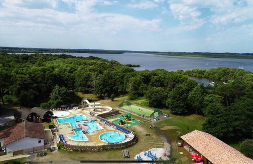 Azur Casa | Mobilhome 4/6 Personnes Climatisé ds Camping 3 Azur au Bord du lac de Soustons