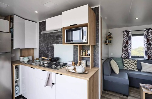 Chauzon Casa | Mobilhome Standing -32m² - 3 bedrooms - air conditioning 6 people