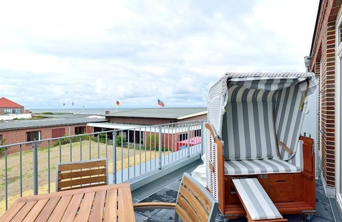 Wangerooge Apartamento | Modernes Familienapartment am Inselstrand mit Meerblick, Balkon und Strandkorb!